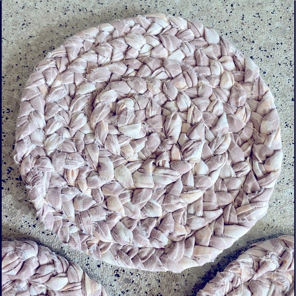 Vintage “Primitive” Braided Round Trivets Set of 3 - Picture 7 of 15